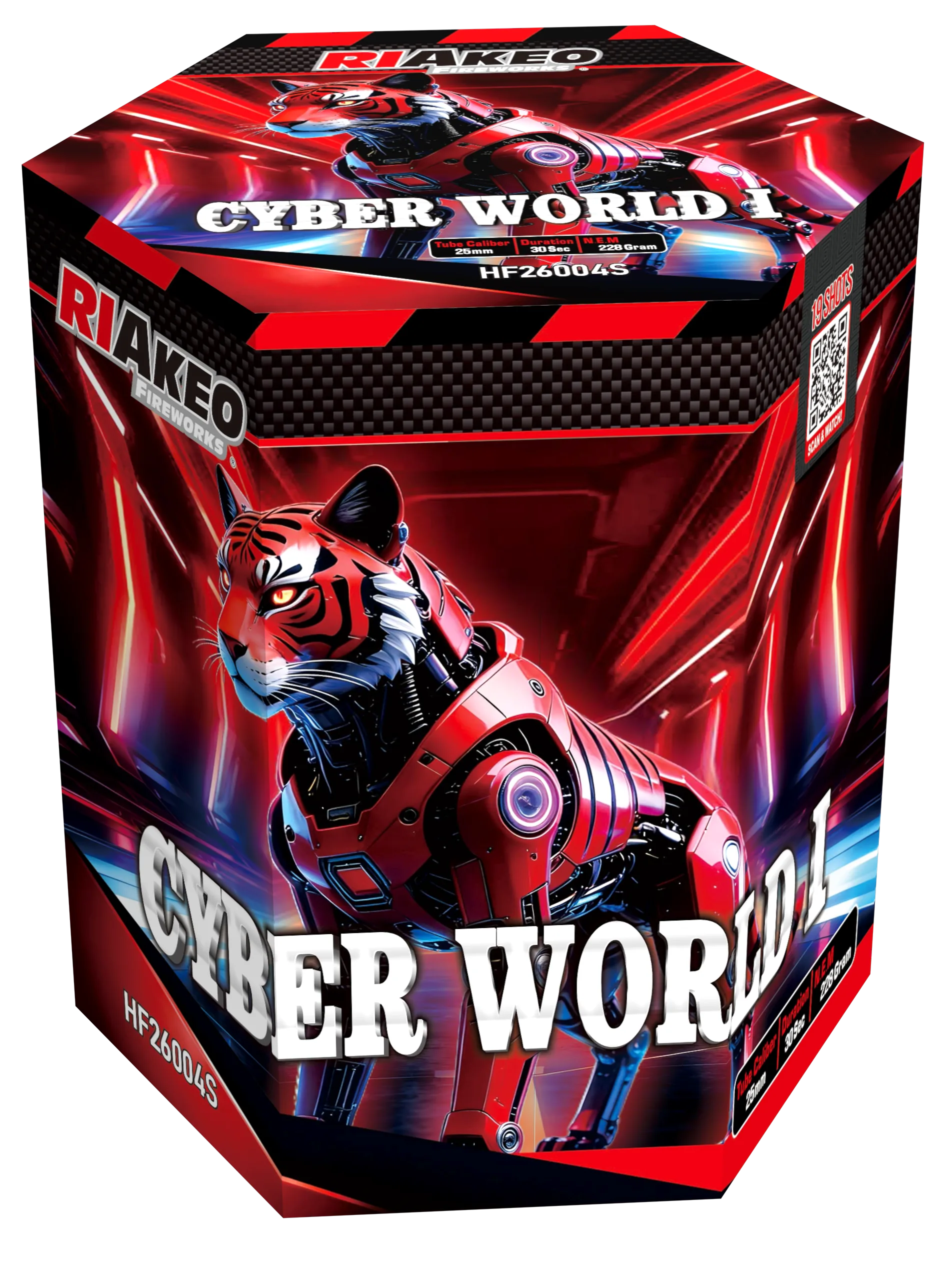 Batterijen Riakeo Cyber World Roter Tiger