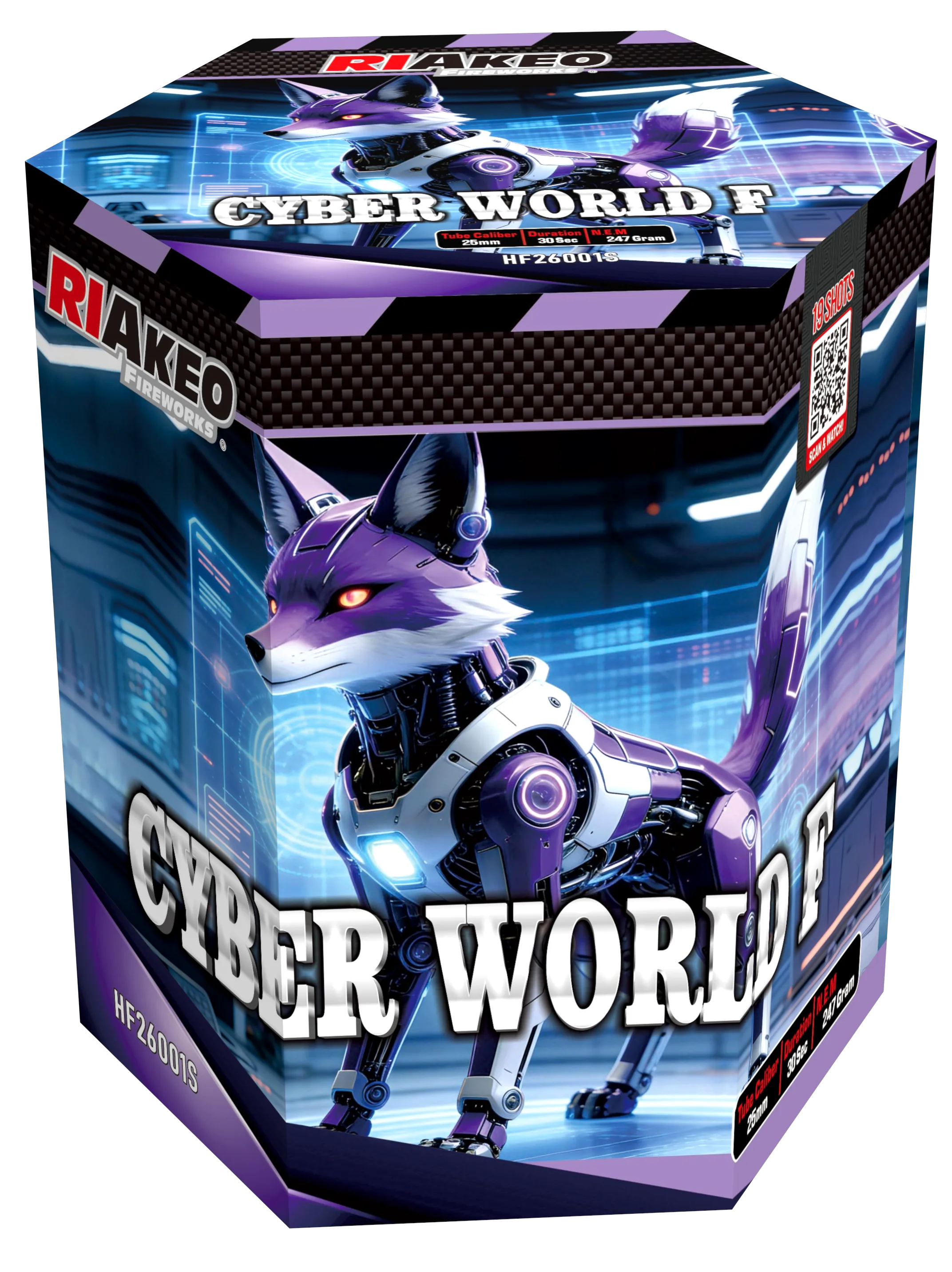 Batterijen Riakeo Cyber World Lila Fuchs