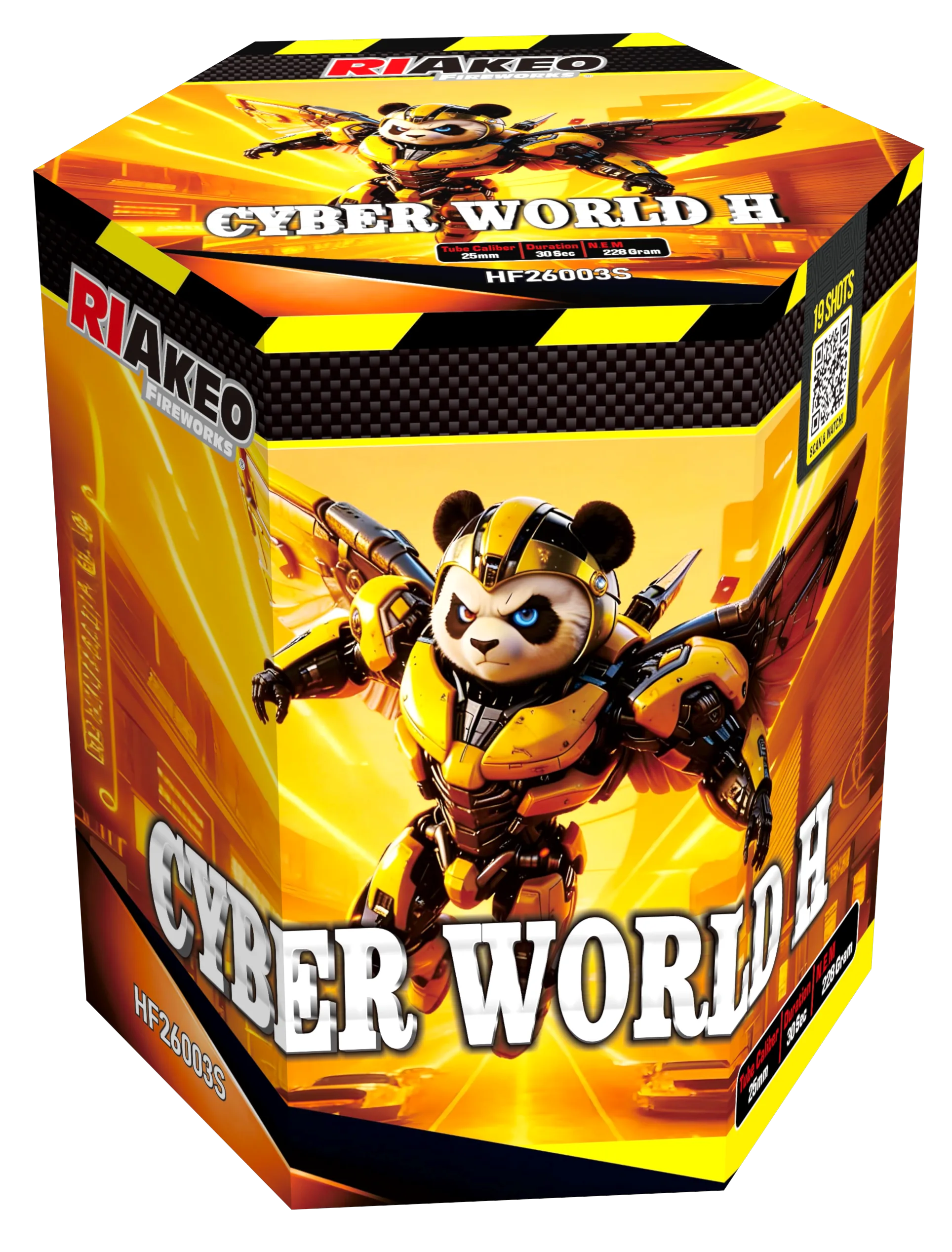 Batterijen Riakeo Cyber World Gelber Panda