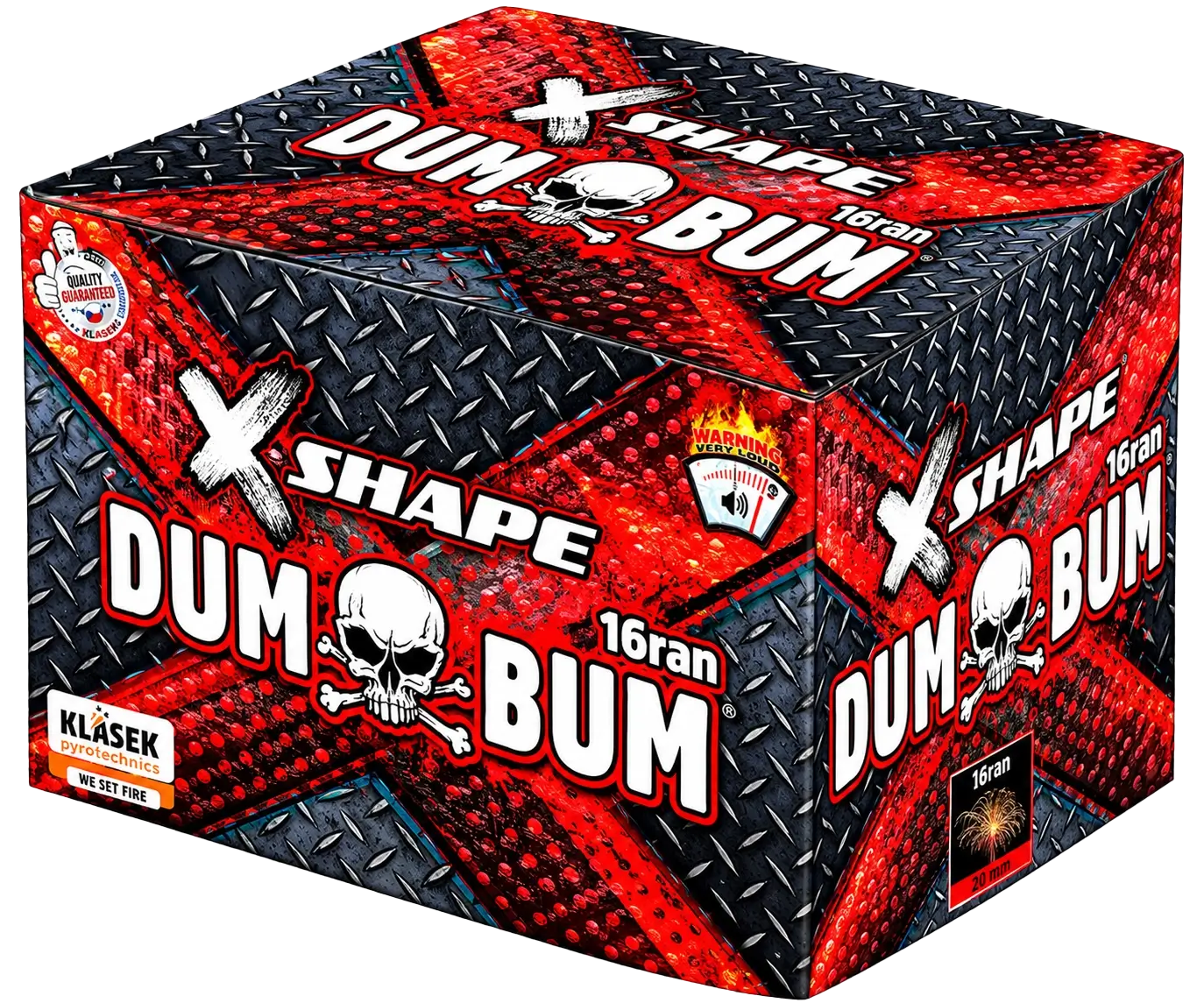 Batterijen Klasek DumBum 16 Shot X-Shape