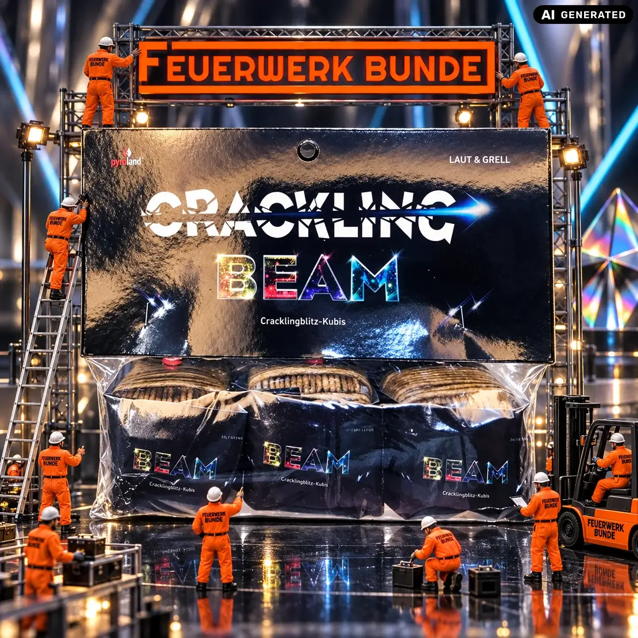 Crackling Beam / Kubische Kanonenschläge