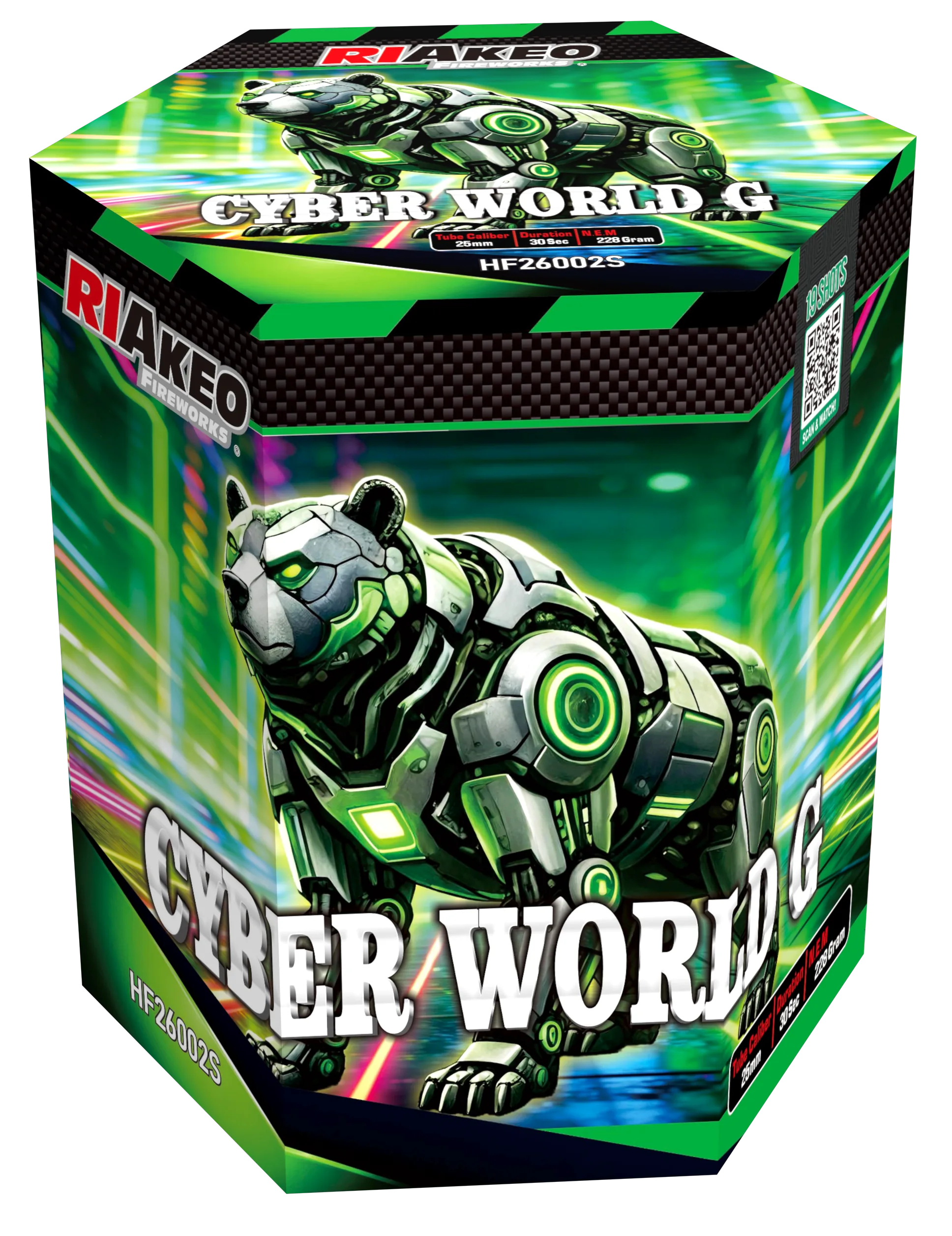 Batterijen Riakeo Cyber World Grüner Bär