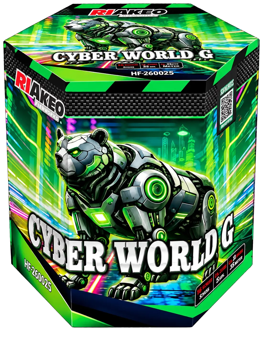Batterijen Riakeo Cyber World Grüner Bär