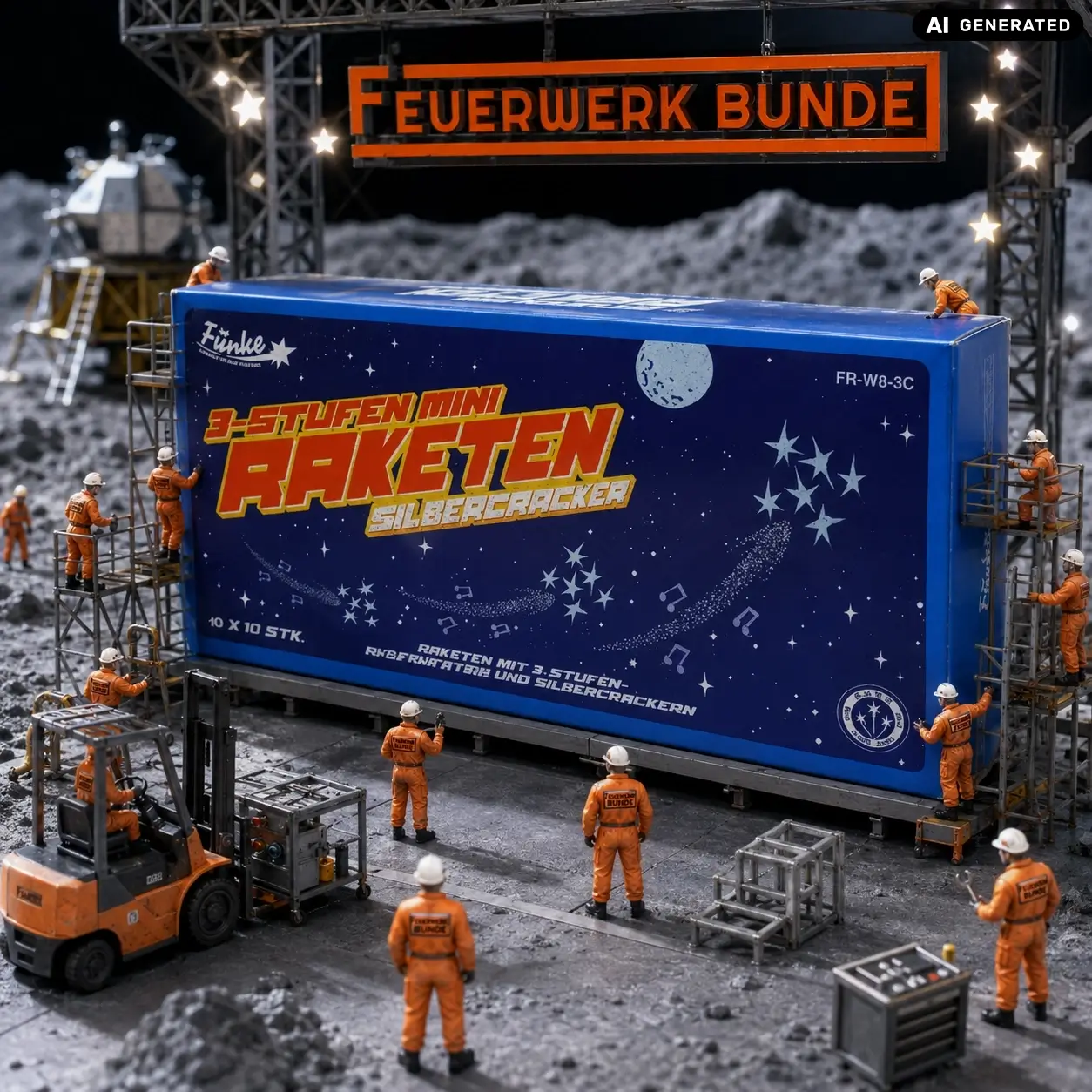 3-Stufen Mini-Raketen Silbercracker